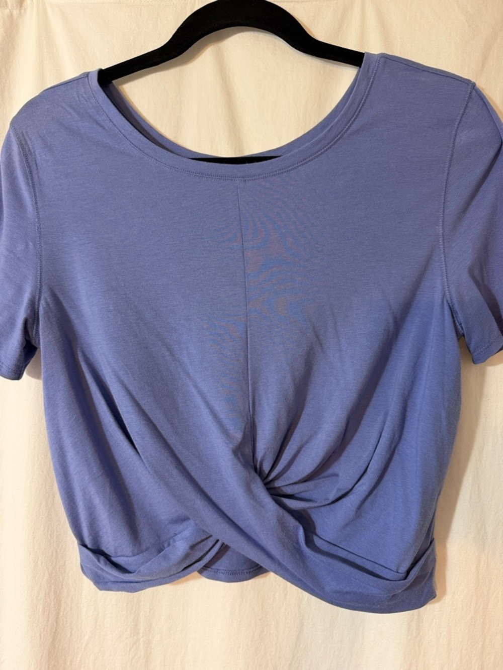 Women's Twist-Front Crop Top - Lavender Blue